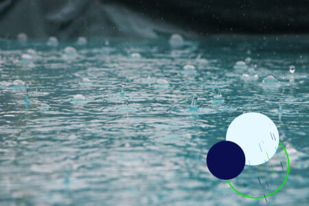 Large raindrops falling.