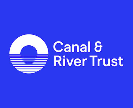 Canal and River Trust blue and white logo.