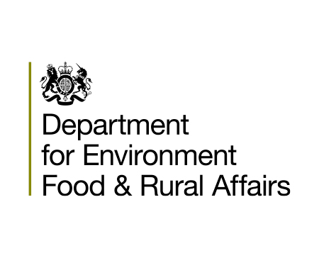 Department For Environment Food & Rural Affairs black and white logo.