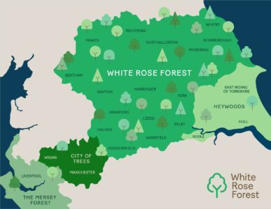 White Rose Forest map covering Yorkshire
