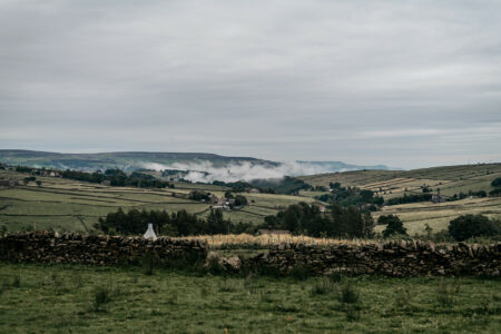 Hillsides in Calderdale with low lying clouds