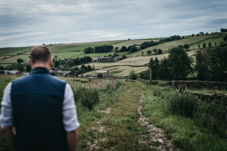 Landowner looks out over the hillside