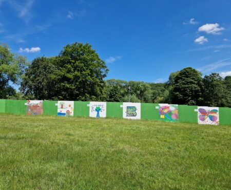 Artwork created by young people at the Brighouse Flood Alleviation Scheme.