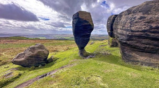 Rock formation on Bridestones Moor