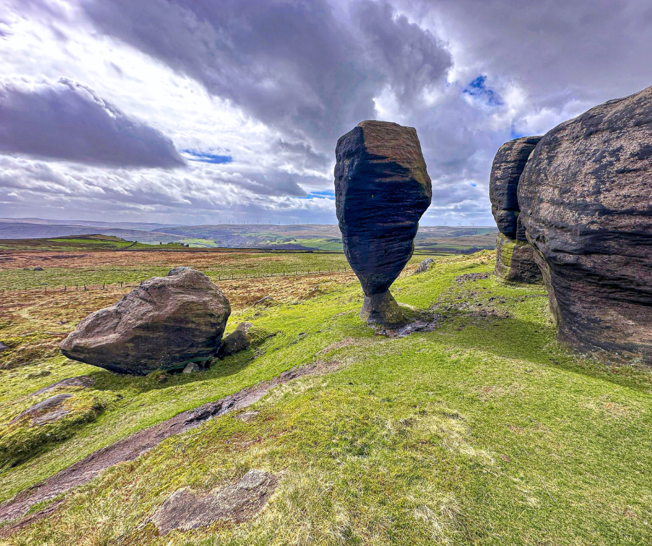 Rock formation on Bridestones Moor