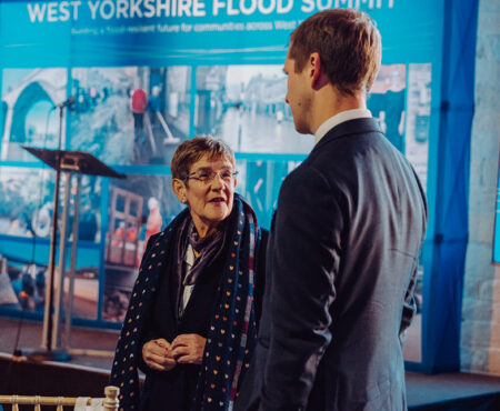 Delegates have discussions at West Yorkshire Flood Summit