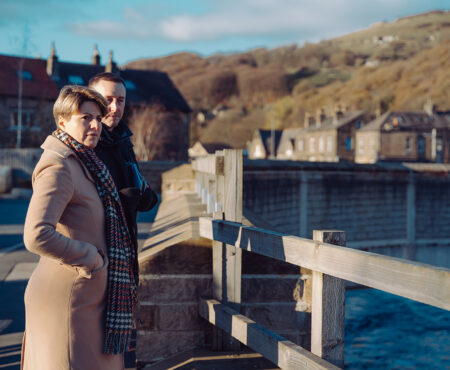 Emma Hardy, MP, Minister for Water and Flooding and the Environment Agency at Mytholmroyd FAS