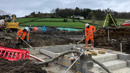 Construction work at Cottonstones