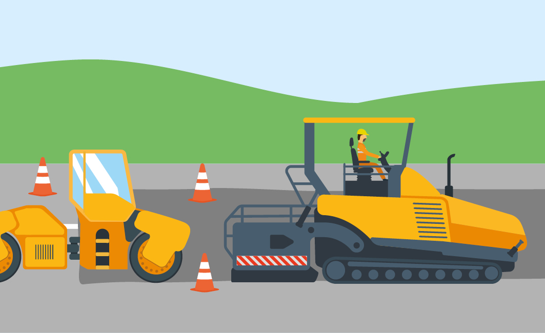 Road surfacing machinary.